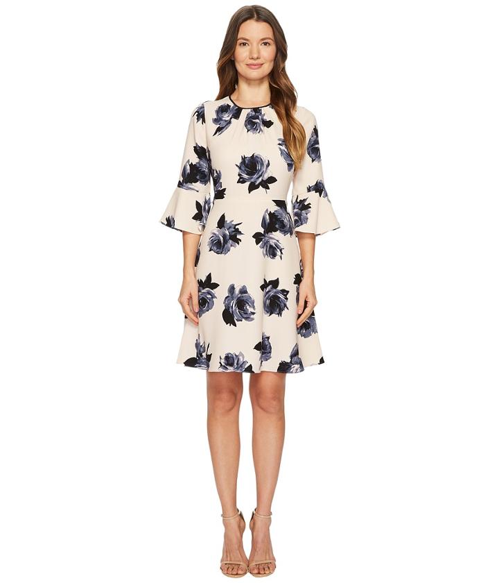 Kate Spade New York - Night Rose Crepe Dress