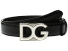 Dolce &amp; Gabbana - Logo Buckle Smooth Leather Belt