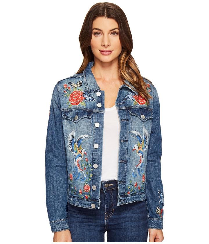 Blank Nyc - Denim Embroidered Jacket In Wild Child