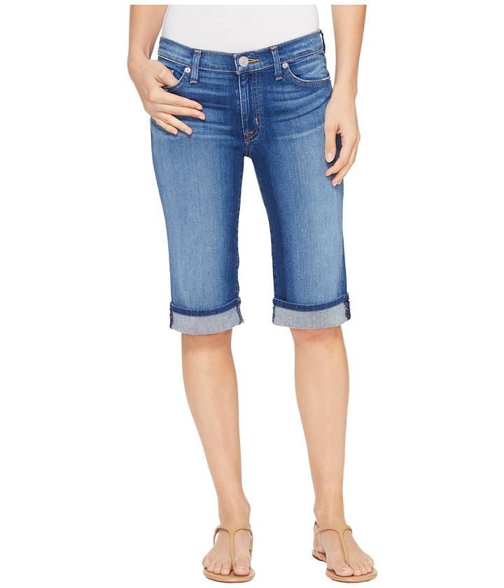 Hudson - Amelia Cuffed Knee Five-pocket Shorts In Take A Walk
