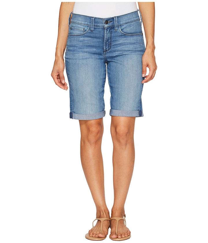 Nydj Petite - Petite Briella Roll Cuff Shorts In Jet Stream