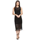 Laundry By Shelli Segal - Sleeveless Dress W/ Fringe Hem