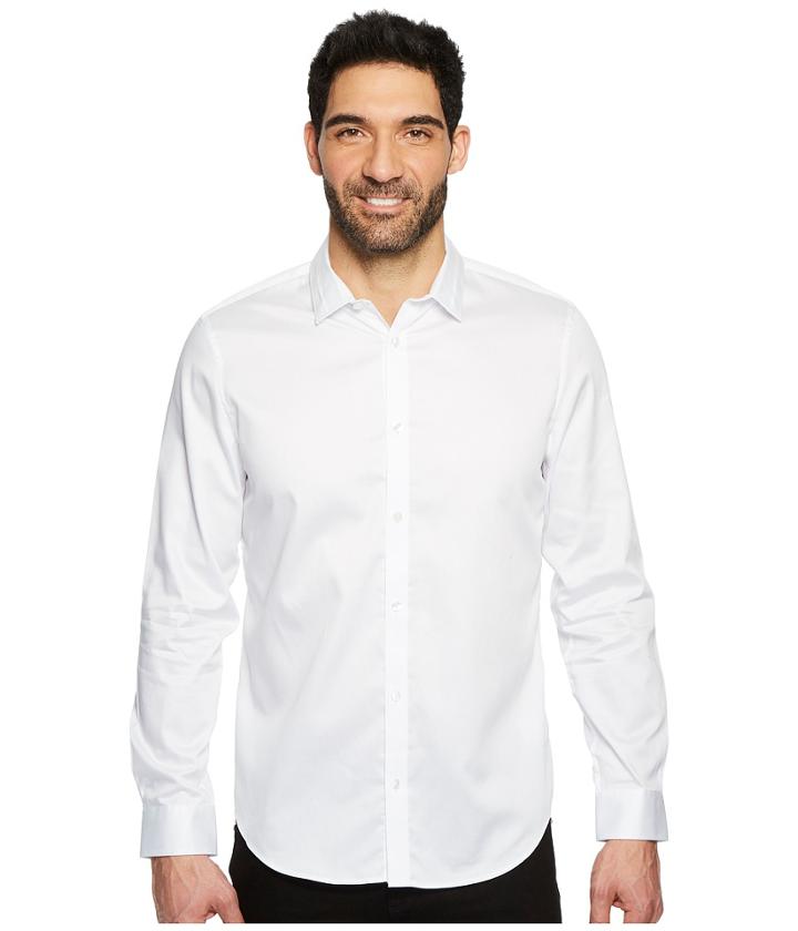 Calvin Klein - Solid Sateen Button Down Shirt