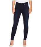 7 For All Mankind - The High Waist Ankle Skinny In Dark Blue Dahlia