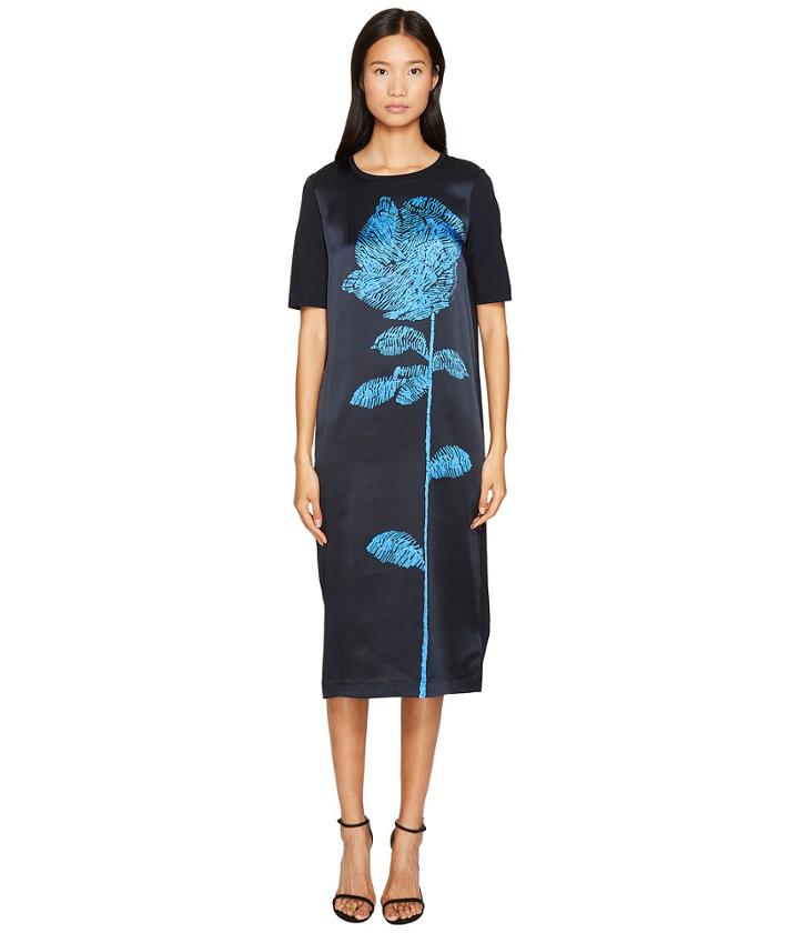 Escada - Deraffia Short Sleeve Flower Dress