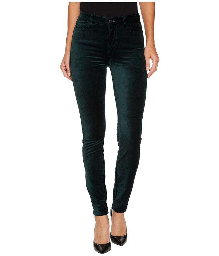 Paige - Hoxton Velvet Skinny In Caspian Sea