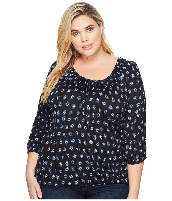 Michael Michael Kors - Plus Size Small Gem Scoop Neck Peasant Top