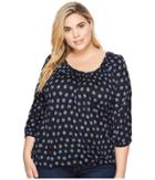 Michael Michael Kors - Plus Size Small Gem Scoop Neck Peasant Top