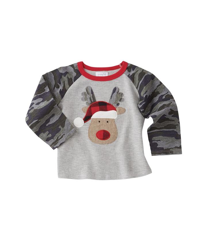 Mud Pie - Camo Reindeer Long Sleeve Shirt