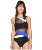 Jets By Jessika Allen - Electrify High Neck Mesh One-piece