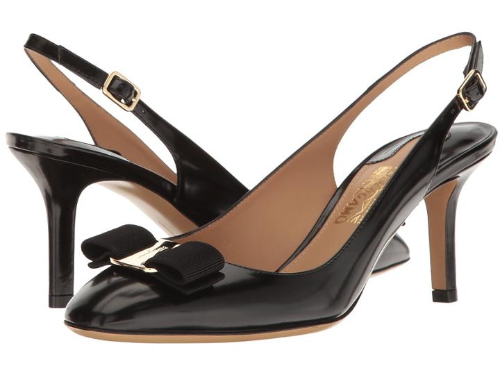 Salvatore Ferragamo - Calfskin Mid-heel Slingback Pump