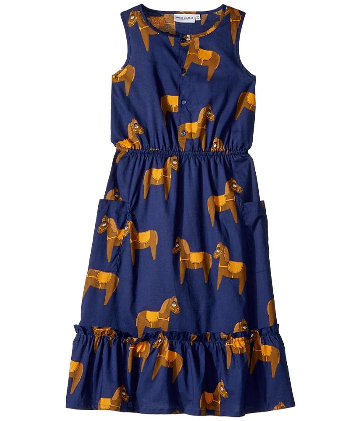 Mini Rodini - Horse Woven Flounce Dress