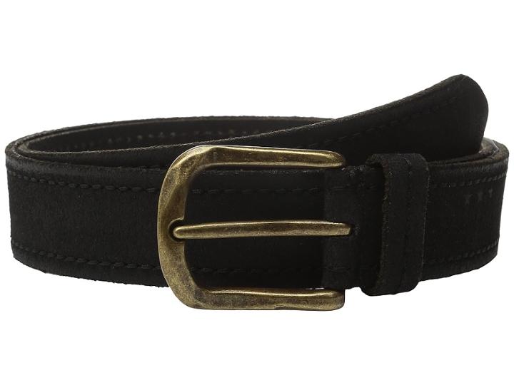 John Varvatos - 40mm Textured Suede Belt With Stitch