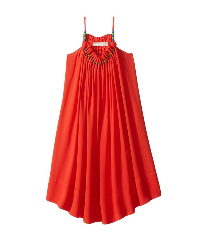 Stella Mccartney Kids - Hope Flowing Crepe Dress W/ Beaded Neckline