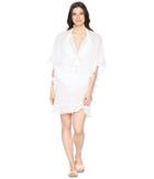 Bleu Rod Beattie - Open Front Ruffle Caftan Cover-up