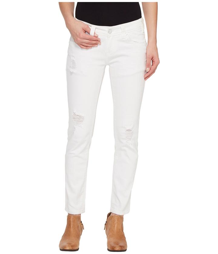 Rock And Roll Cowgirl - Low Rise Skinny In White W0c1402