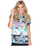 Jamie Sadock - Digi Box Print Short Sleeve Top