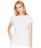 Lauren Ralph Lauren - Rib Knit Short Sleeve Top