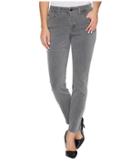 Nydj - Ami Skinny Ankle Jeans W/ Fray Side Slit In Vintage Pewter