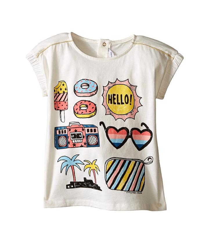 Little Marc Jacobs - Jersey Tee Shirt With Mouse Or Beach Supplies