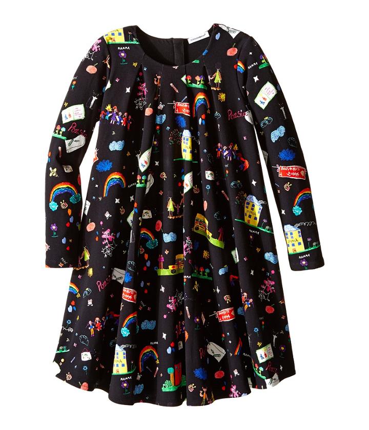 Dolce &amp; Gabbana Kids - Back To School Printed Long Sleeve Dress