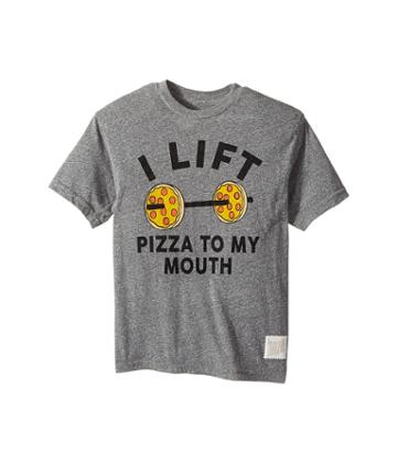 The Original Retro Brand Kids - I Lift Pizza To My Mouth Short Sleeve Tri-blend Tee