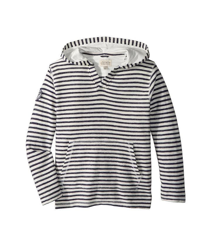 Lucky Brand Kids - V-neck Striped Hoodie
