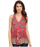 Kut From The Kloth - Emma Printed Ruffle Front Top