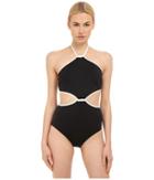 Kate Spade New York - Cut Out High Neck Maillot