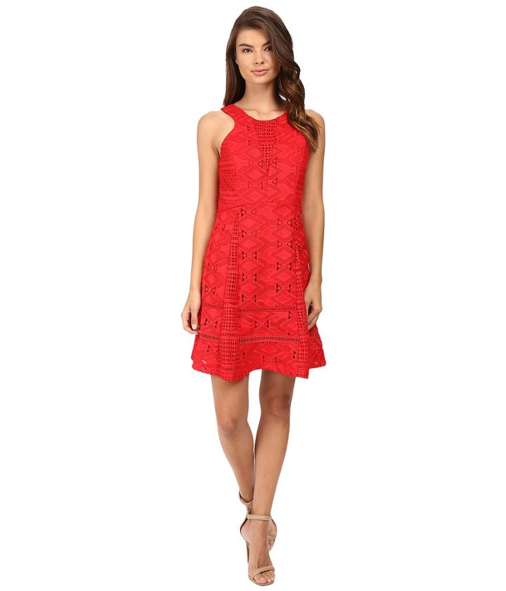 Adelyn Rae - Woven Lace Fit And Flare