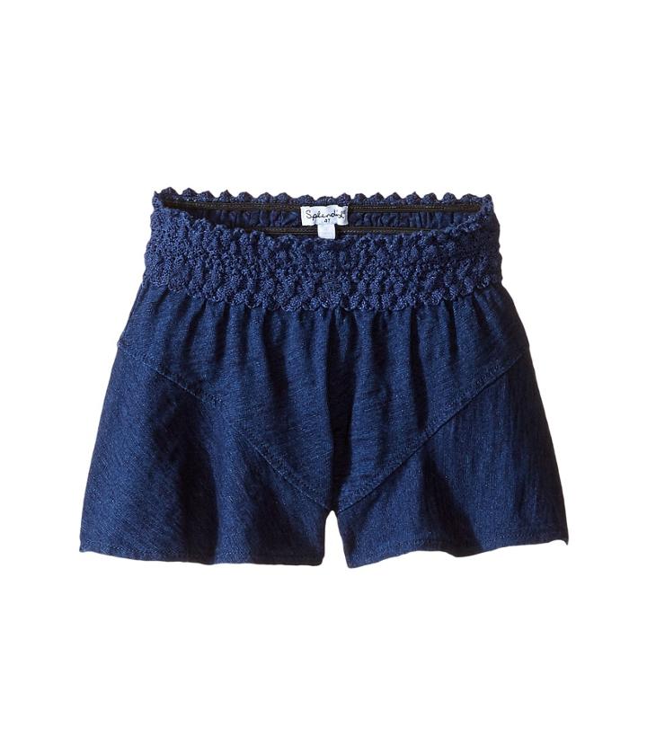 Splendid Littles - Indigo Lace Waistband Shorts