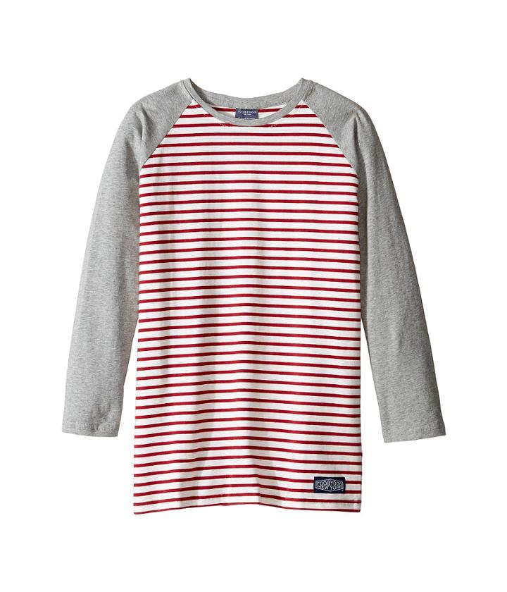 Toobydoo - Red Stripe Baseball Tee