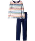 Splendid Littles - Reverse Printed Stripe Shirt And Pants Set