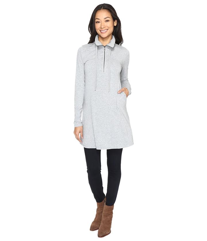 Mod-o-doc - Cotton Modal Spandex Jersey 1/4 Zip Tunic