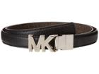 Michael Michael Kors - 20mm Reversible Pebble To Logo Belt On Mk Plaque Buckle