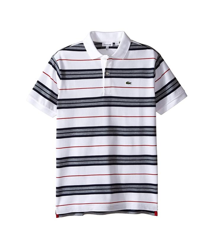 Lacoste Kids - Short Sleeve Multi Stripe Polo