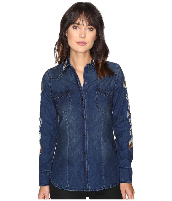 Stetson - Chambray Western Fitted Blouse