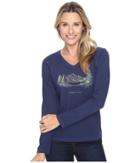 Life Is Good - Powder Room Mountains Long Sleeve Crusher Vee