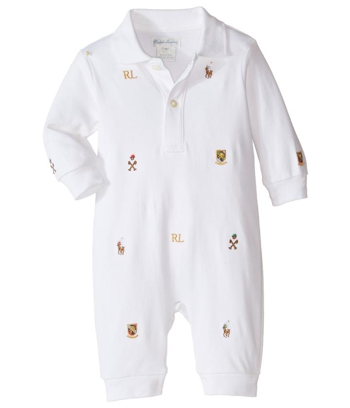 Ralph Lauren Baby - Interlock Novelty Schiffli Coveralls