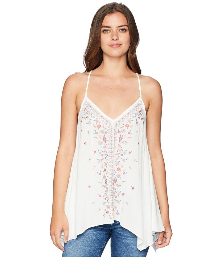 Miss Me - Flower Embroidered Halter Top
