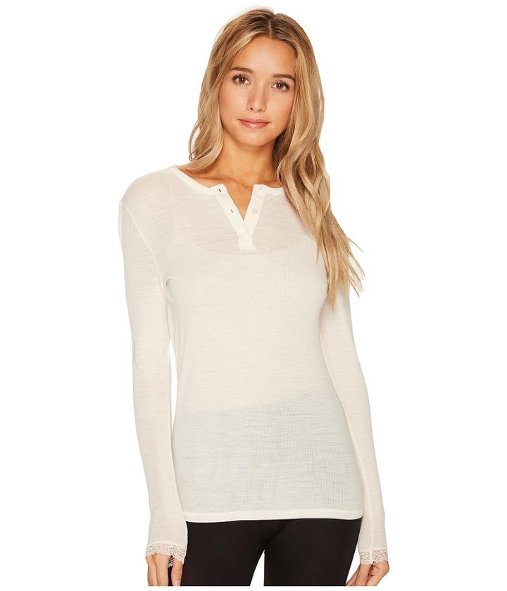 Hanro - Woolen Lace Long Sleeve Henley