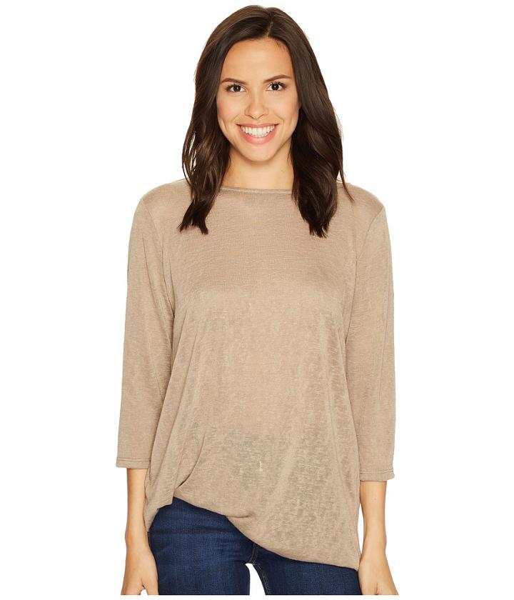 Lisette L Montreal - Linen Jersey Side Knot Top