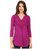 Mod-o-doc - Classic Jersey Embroidered Split-neck Tee
