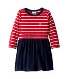 Lacoste Kids - Long Sleeve Stripe Peplum Dress