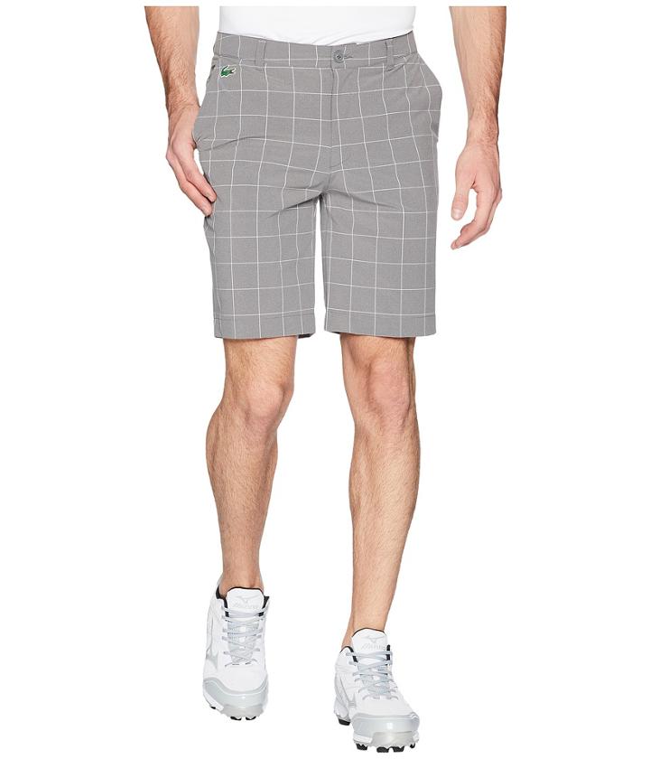 Lacoste - Golf Window Pane Stretch Bermuda Shorts