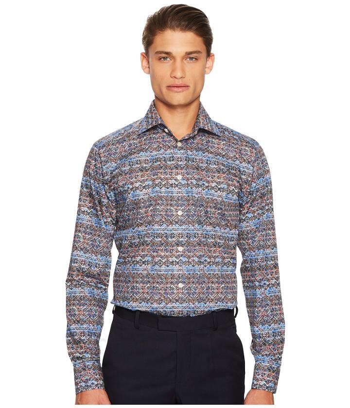 Eton - Slim Fit Knit Print Shirt