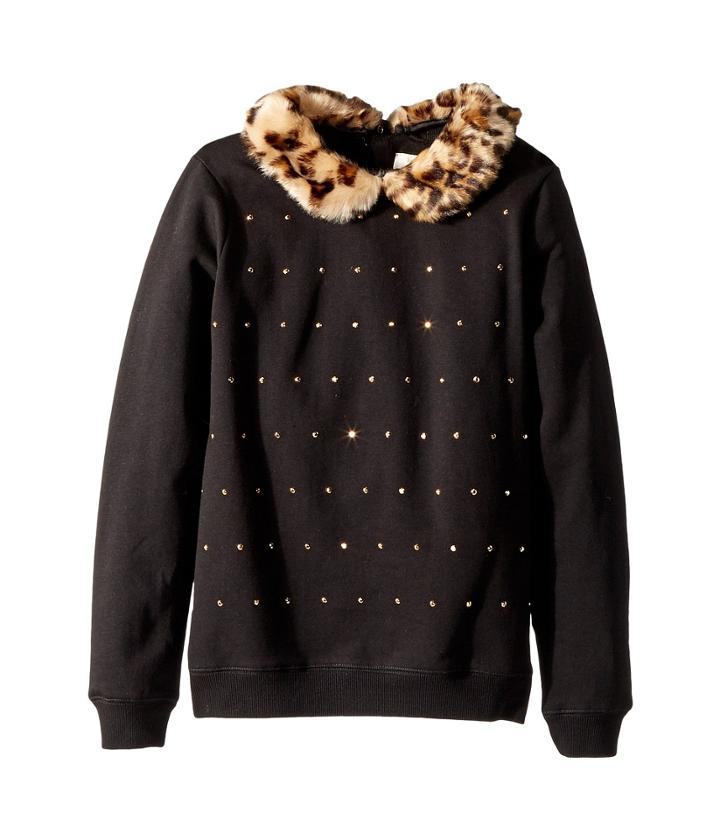 Kate Spade New York Kids - Faux Fur Trim Sweatshirt