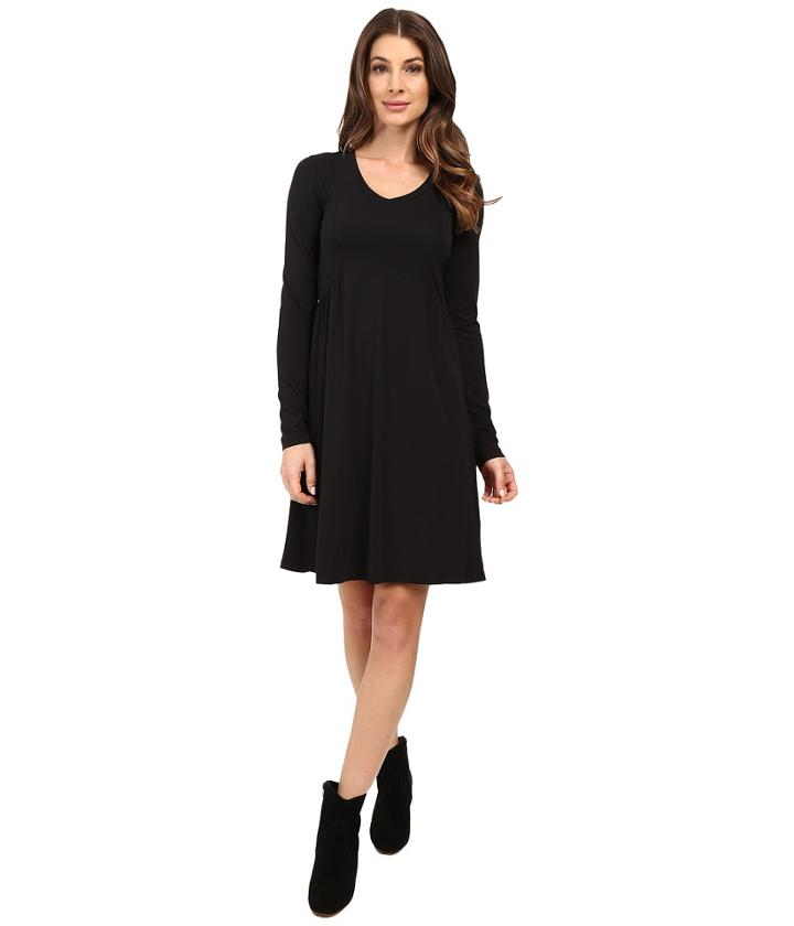 Mod-o-doc - Cotton Modal Spandex Jersey Princess Shirred V-neck Dress