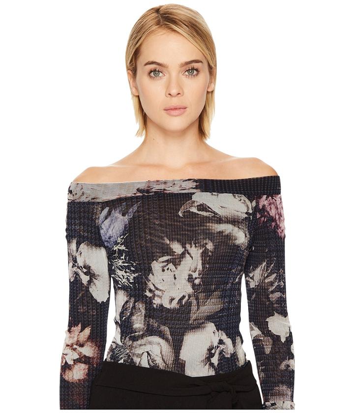 Fuzzi - Long Sleeve Off The Shoulder Top Cover-up