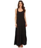 Dylan By True Grit - Soft Gauzy Cotton Tiered Tank Maxi Dress